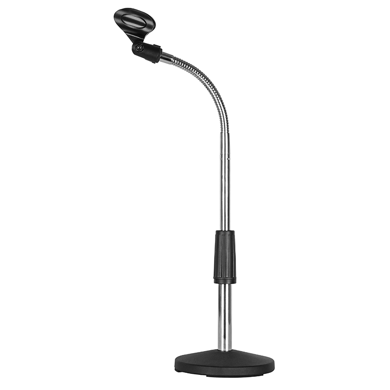 Factory Supply Desktop Mic Holder Stand Table Round Base Gooseneck Microphone Stand With Clip RX-116S