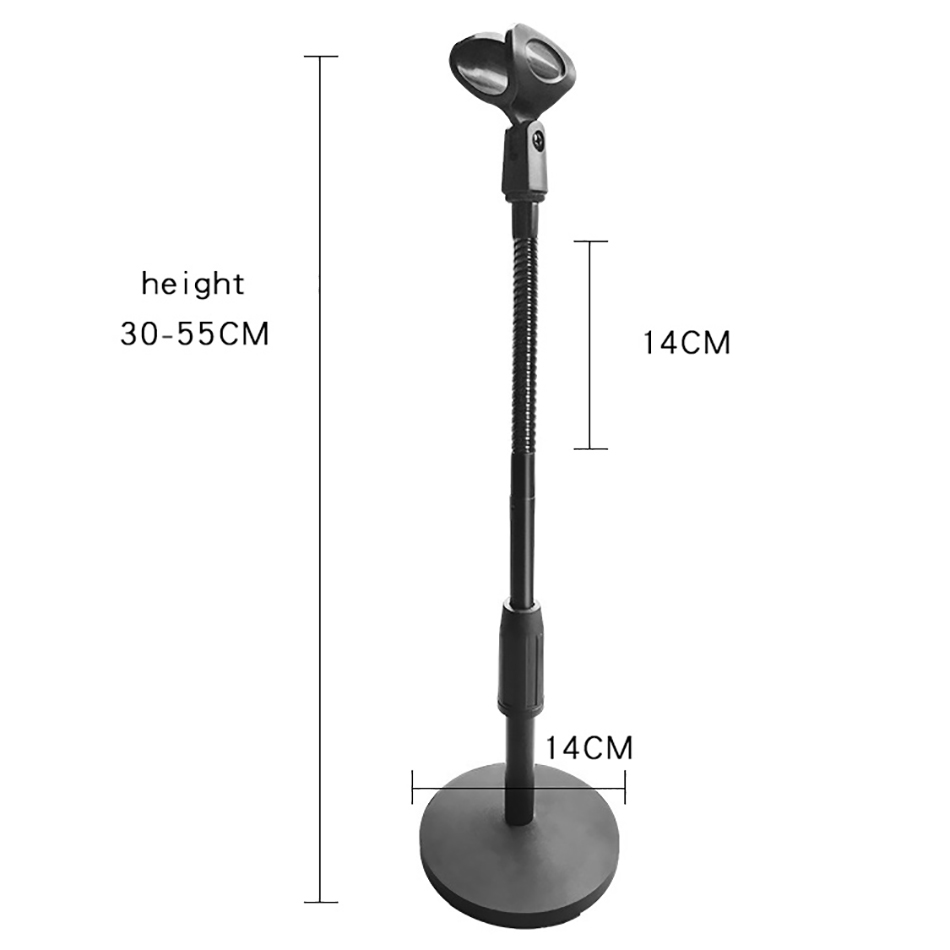 Round Base Flexible Material Adjustable Desktop Table Microphone Stand Microphone Stand For Table RX-116