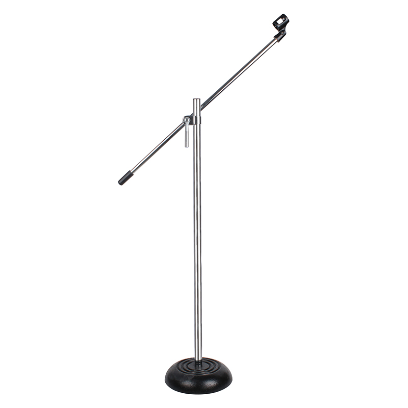 Wholesale Cheap Price Metal Professional Stage Performance Music Instrument Accessories Heavy Duty Silver Microphone Stand GHR-836S