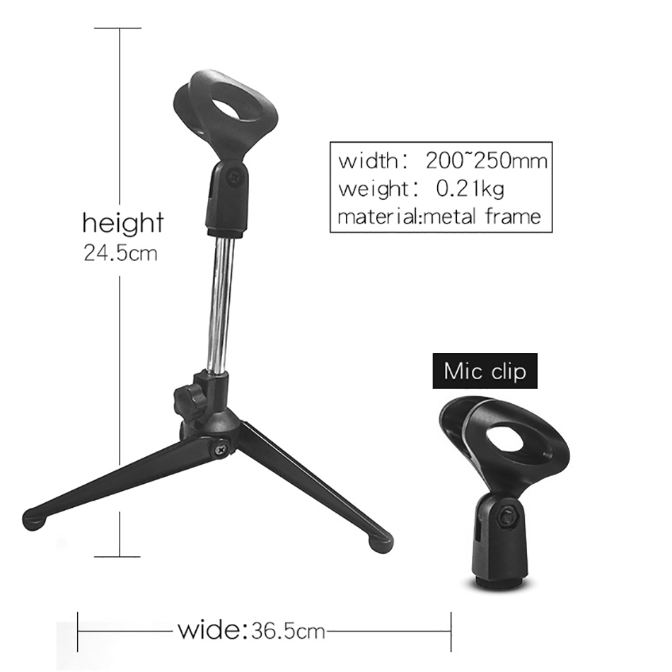 Hot Sell Bracket Desktop Adjustable Microphones Tripods Holder Professional Microphone Stand GH-101S