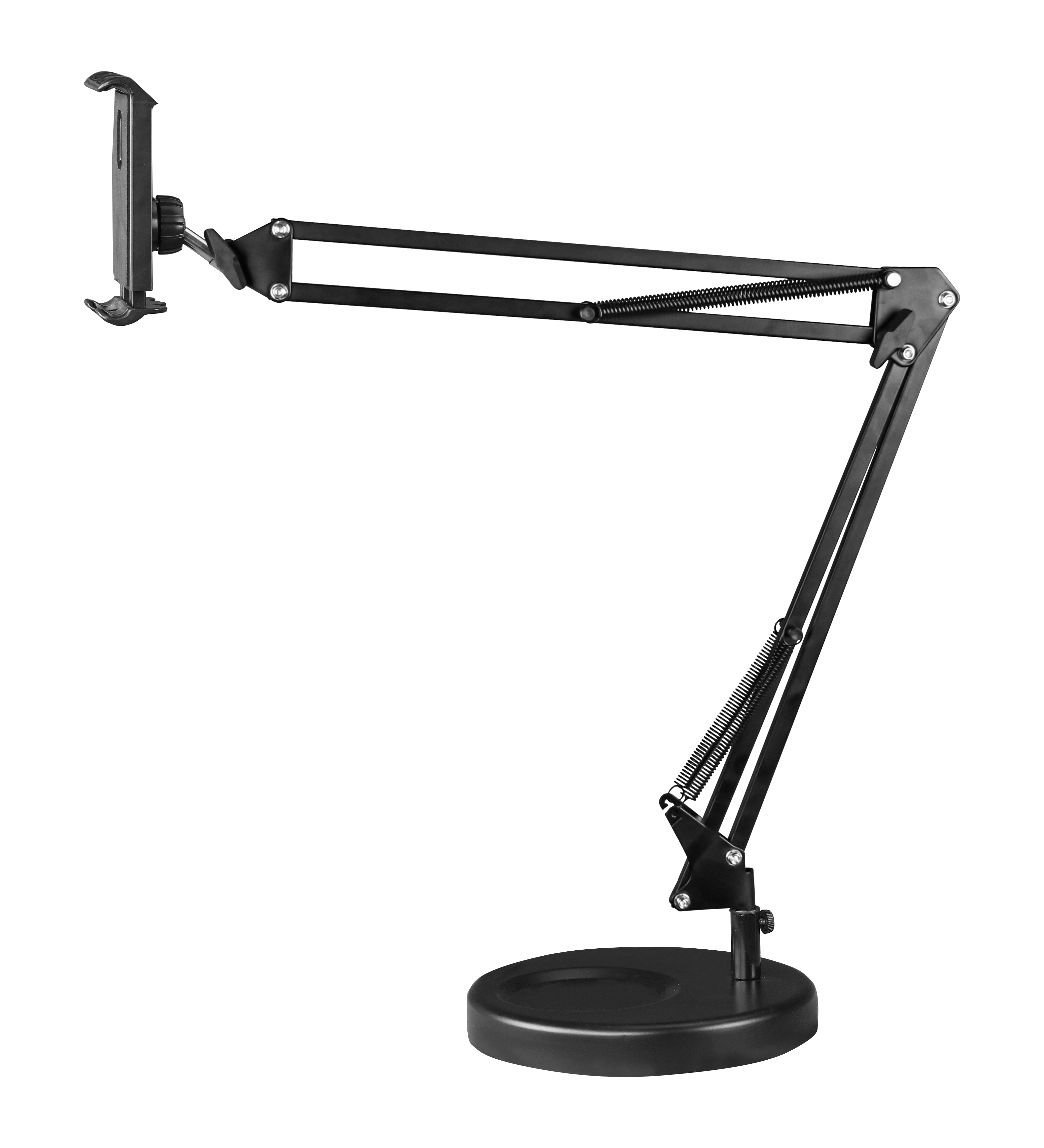 Adjustable Desk Tablet Stand Stable Base Strong Arm Gravity Phone Mount Holder R-107