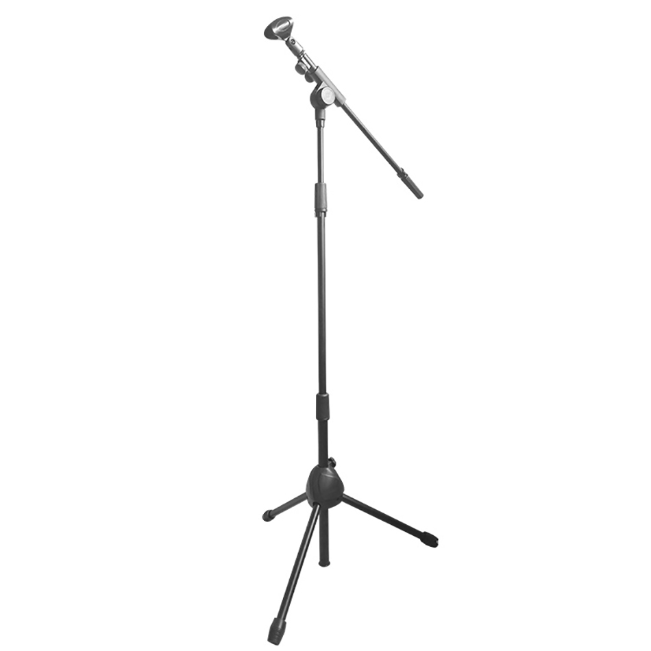 Height Adjustable Foldable Reinforced Stabilizer Mic Tripod Floor Microphone Stand GH-203