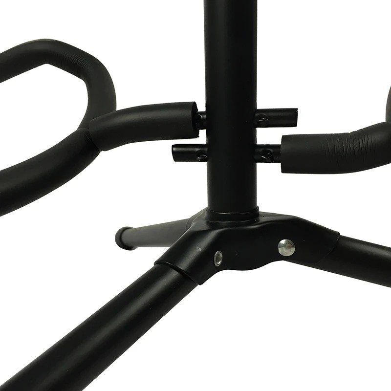 Factory Direct Wholesale Universal Black Metal Musical Electric Double Tripod Guitar Ukulele Stand GH-555