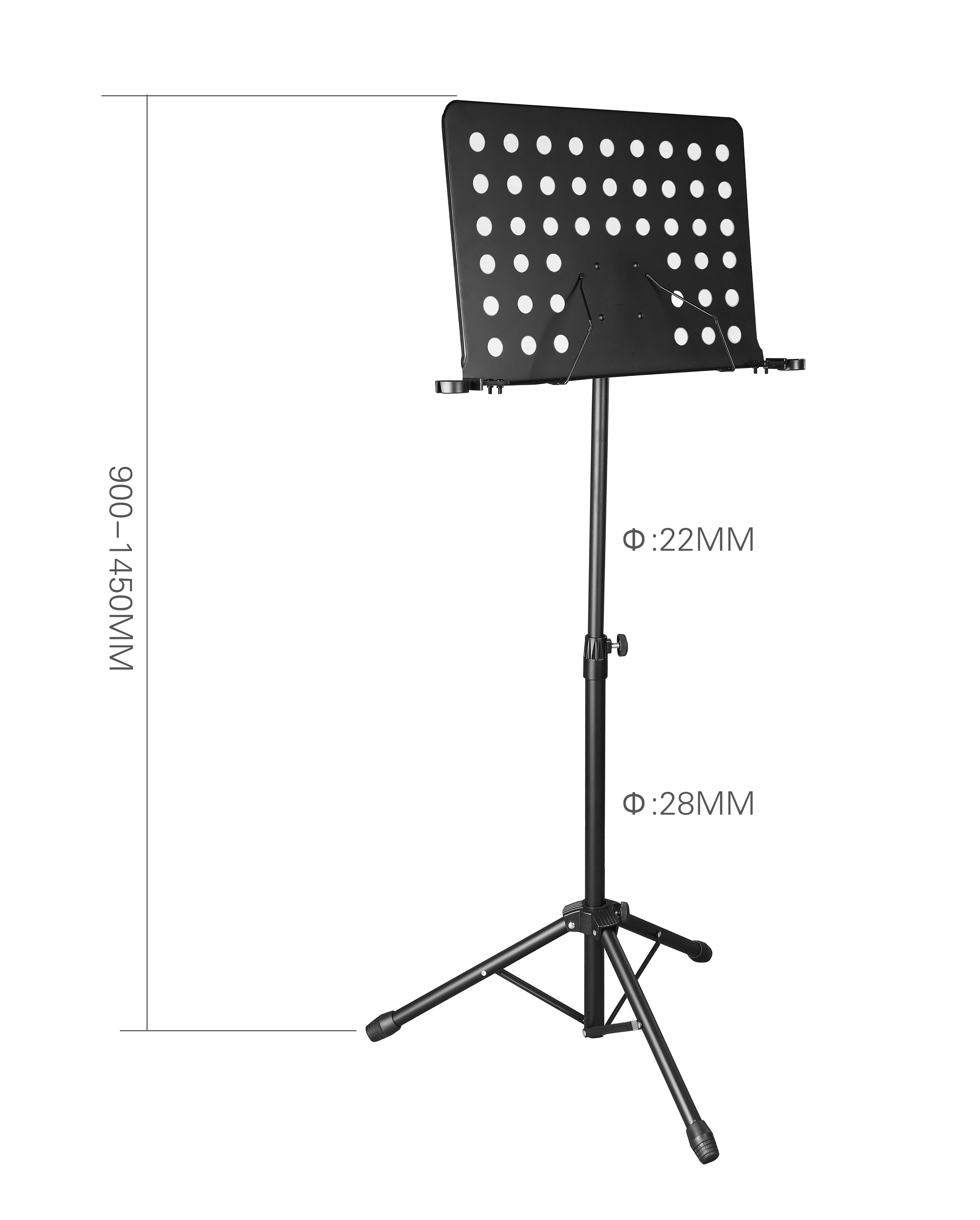 Professional Tripod Studio Music Sheet Stand With Microphone Clip GH-511C