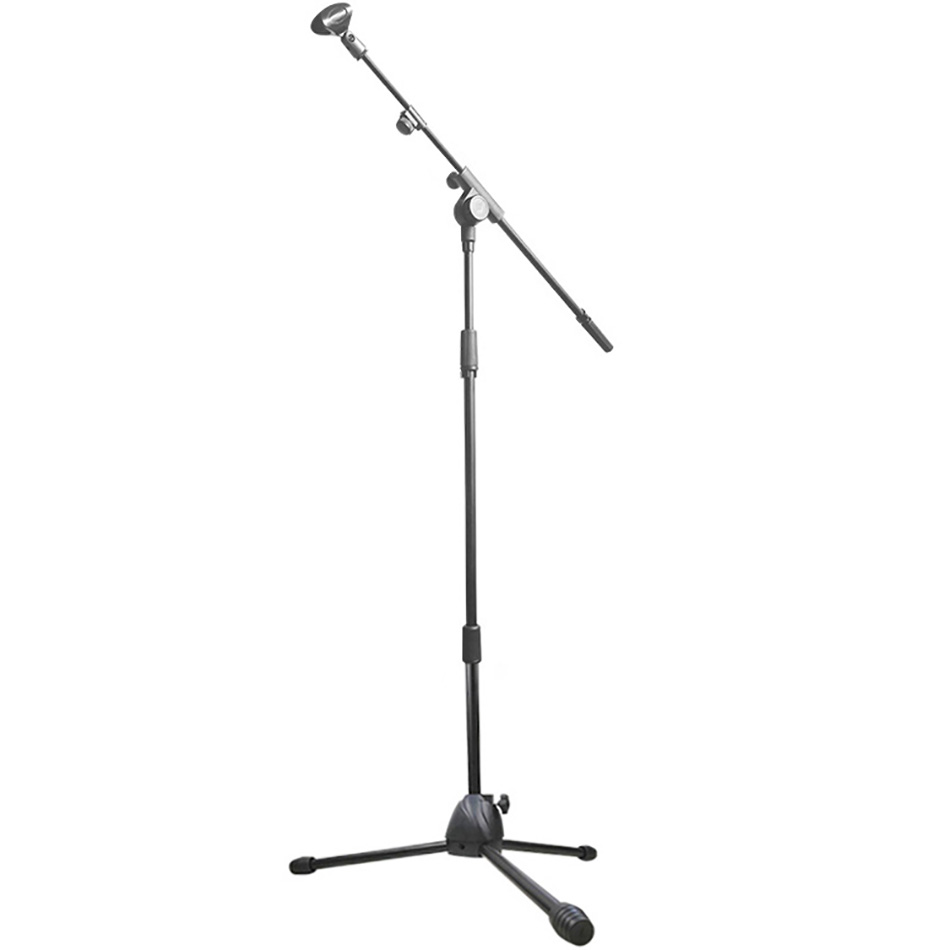 Height Adjustable Foldable Reinforced Stabilizer Mic Tripod Floor Microphone Stand GH-203